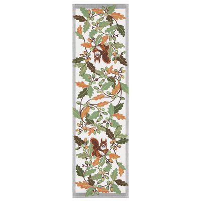 Underbar löpare från Ekelunds Linneväveri med ekorrar