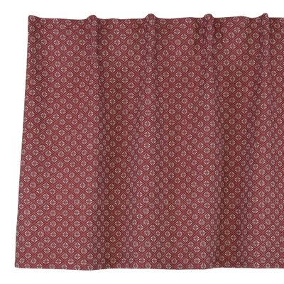 Trine röd gardinkappa med vackert bolster mönster- nordisktextil.se