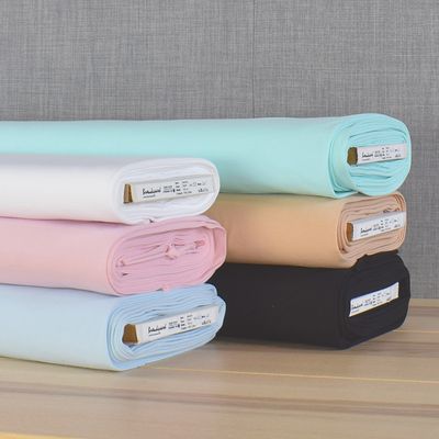 Enfärgad Interlock mint metervara 100% bomull oeko-tex tyg jersey för baby kläder