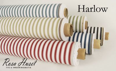 Harlow beige-vit randigt tyg