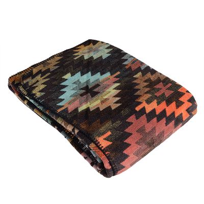 Hopvikt Biederlack pläd Nomad Glow med etniskt inspirerat mönster i flera färger och mjuk kvalitet