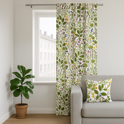 Ångermanland kuddfodral är ett färgstarkt och detaljrikt mönster med inspiration från den svenska flora