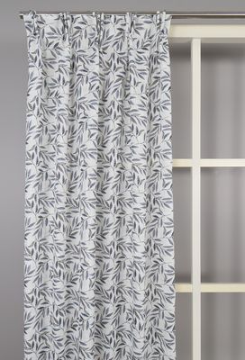 Louie Offwhite Gardiner med blad mönster