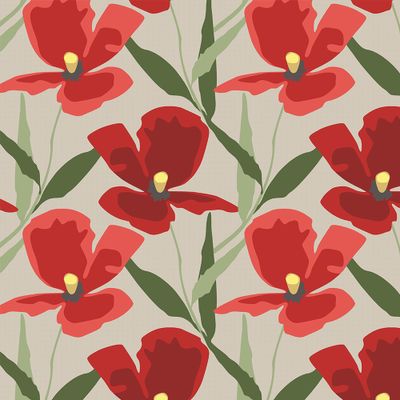 Blomsterskrud culla röd tyg