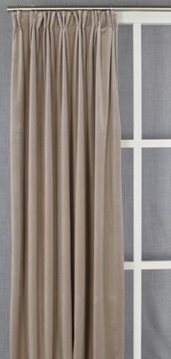 Anna Beige Sammetsgardiner
