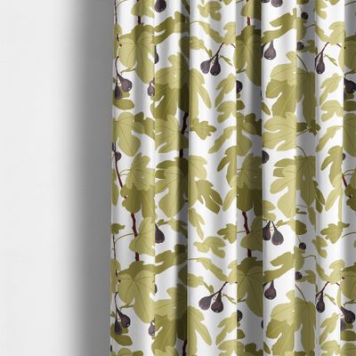 Gardin sydd i Fikonträd ljusgrön tyg med ljusgröna fikonlöv och fikon