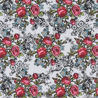 Rosy Rosie vit tyg