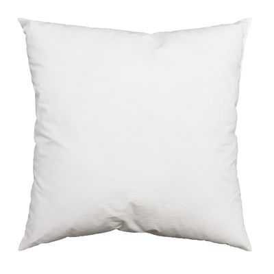 Vit innerkudde 45x45 cm med bomullstyg och lätt fluffig fyllning med dunkänsla