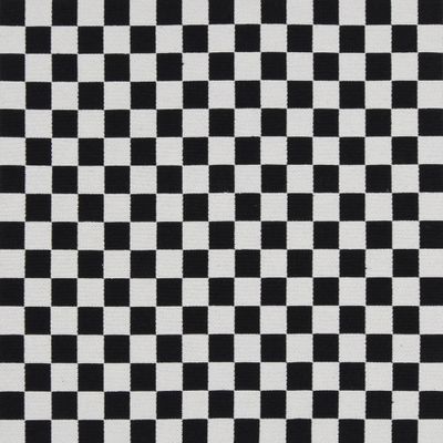 Rutigt schackmönster i svart och vitt på jacquardtyg. OEKO-TEX-certifierat. Varje ruta i mönstret är 2x2 cm. Passar som möbel- eller gobelängtyg