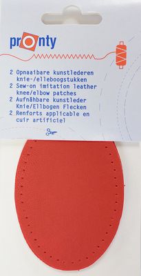 Arm/knä lapp i fuskskinn röd för barnkläder.