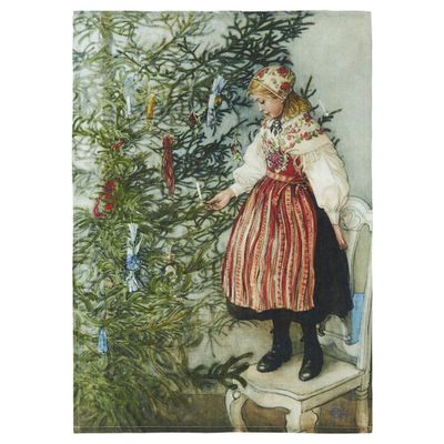 Konfekt kökshandduk med Carl Larsson jul motiv | nordisktextil.se