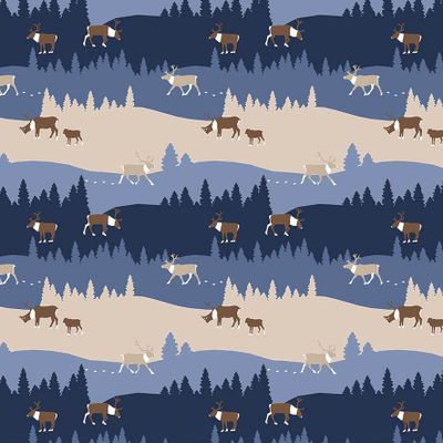 Renland mörkblå tyg