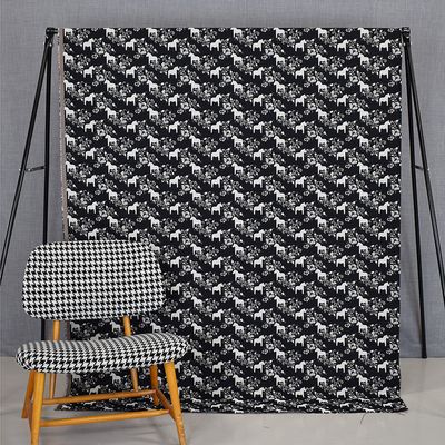 Kurbits Mini Svart-Grå Jacquard med Dalahästar