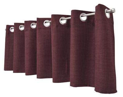 mörkplommon spektra enfärgad öljettkappa på metervara till kontoret eller i hemmet
