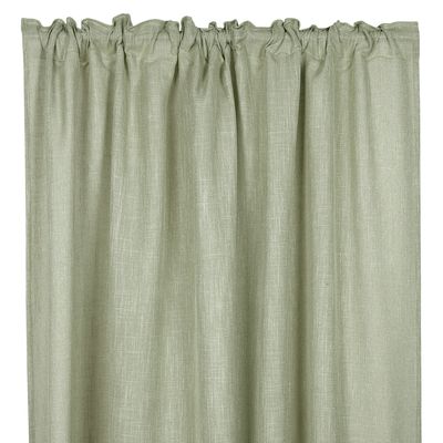 Brooklyn ljusgrön gardiner - stilfulla gardiner med linnestruktur