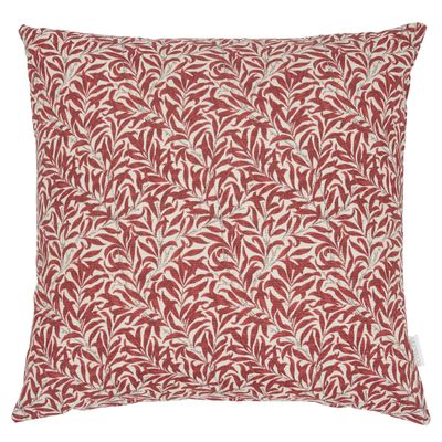 Ramas röd/beige kuddfodral med kvistar och blad