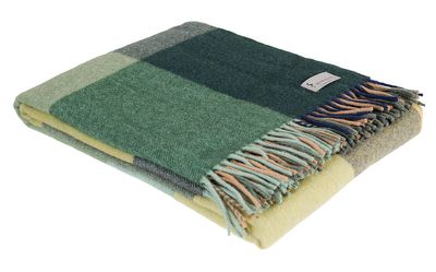 Pleasant Green filt med täta fransar i matchande gröna nyanser