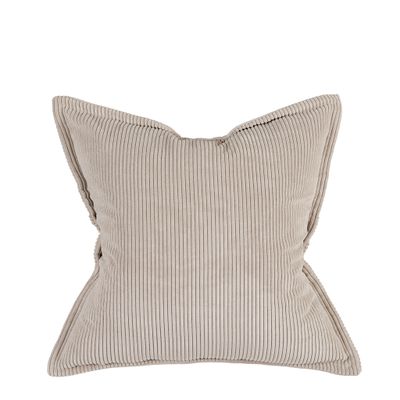 Owen beige kuddfodral 50x50 cm med mjuk ribbad manchesterstruktur