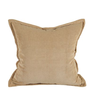 Owen oak kuddfodral 50x50 cm i ljusbrun manchester med bred kant runt om.