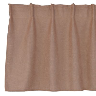 Billig enfärgad konjaksbrun gardinkappa med fin struktur