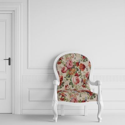 Turin Crème Jacquard - Lyxigt Möbeltyg