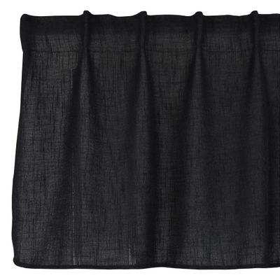 Billig enfärgad svart gardinkappa med fin struktur