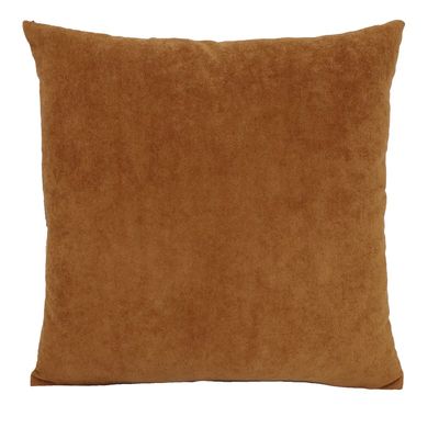 Broderat kuddfodral med rostfärgad baksida