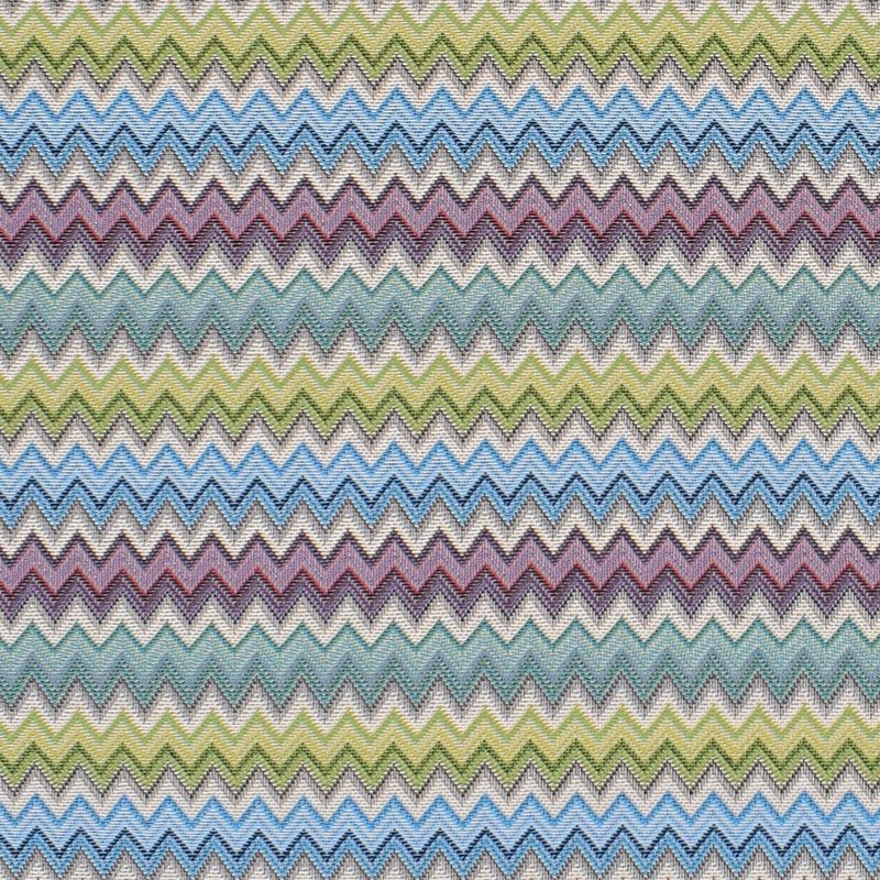 Zig-Zag lila-grön jacquard