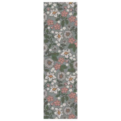 Daisy bordslöpare 35x120 cm med blommönster i mjuka färger, tillverkad i ekologisk bomull från Ekelund