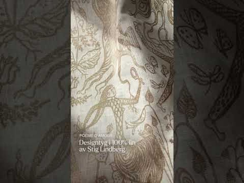 Poème d´amour guld tyg | Stig Lindberg