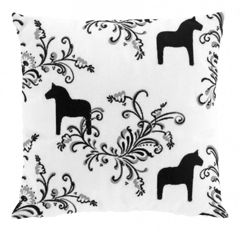Kuddfodral Kurbits svart arvidssons textil