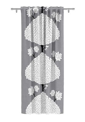 Gardinläng i tyget Tusenblad grå