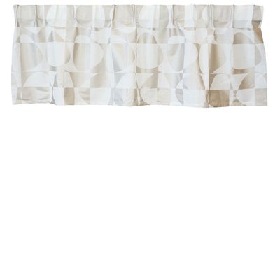 Kappa på metervara Pix med mönster i vitt och beige/roseguld från Arvidssons Textil.