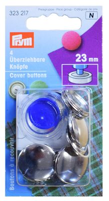 Klä-på-knapp 23 mm knappform för att klä knappar med tyg och matcha möbler, kläder, sänggavel m.m. - PRYM sybehör