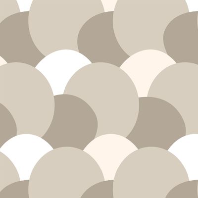 Bomullstyg med vågformade fält i beige och offwhite