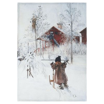 Gården kökshandduk med Carl Larsson motiv | nordisktextil.se