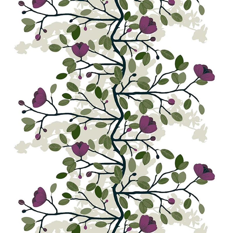 Ofelia plommon tyg på metervara från Arvidssons textil