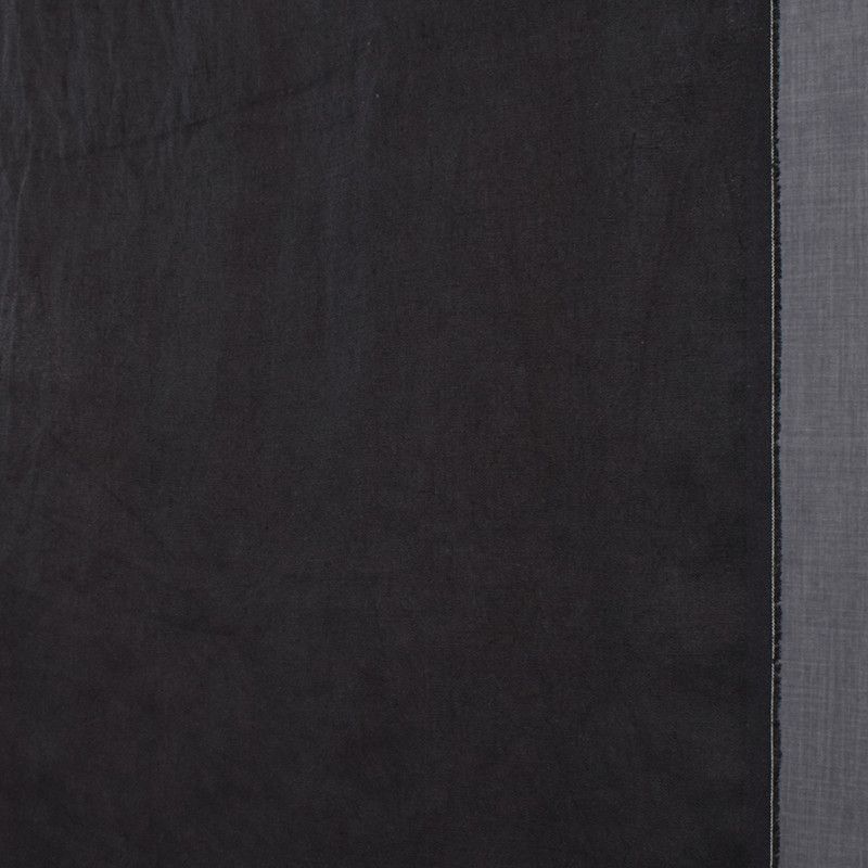 Enfärgat stentvättat linnetyg svart för inredning eller klädsömnad - Rosahuset.com