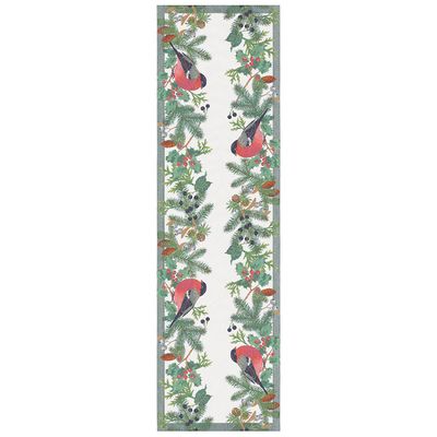 Underbar jullöpare med domherrar och kvistar.