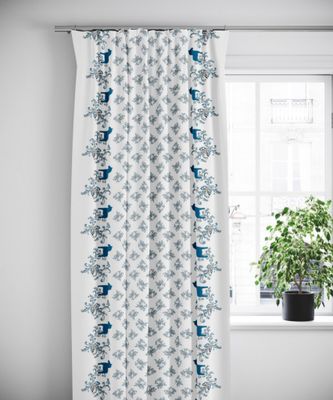 Gardintyg Kurbits bård blå | Rosahuset.com