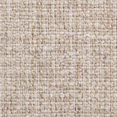 Närbild av väven i möbeltyget Coco beige sand från Safeco, med tydliga trådar i beige, sand och offwhite.