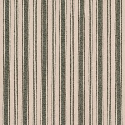 Närbild av Eugene vävt tyg med vertikala ränder i grönt och beige.
