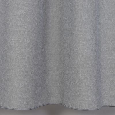 Enfärgat gardintyg Batist mörkgrå med tyngdband 300cm bred - nordictextiles.com