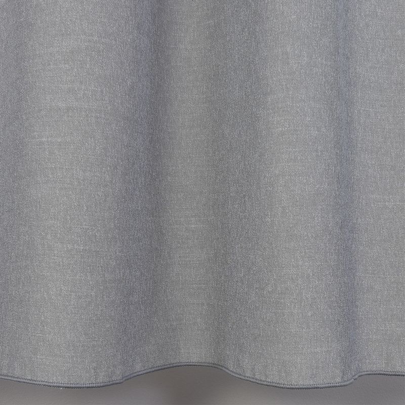 Enfärgat gardintyg Batist mörkgrå med tyngdband 300cm bred - pinkhousefabrics.com