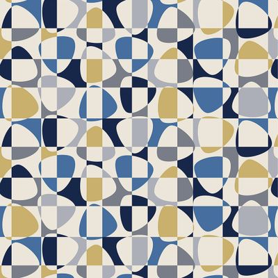 Mosaik blå-gul
