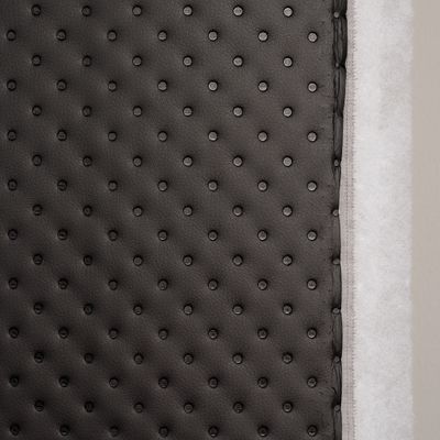 Nero svart fuskskinn med strukturpräglad yta och vit baksida visad i detalj.