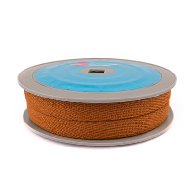 Slätt möbelband i 100% polyester, 15mm bred, metervara för tapetsering med känsla av bomull.