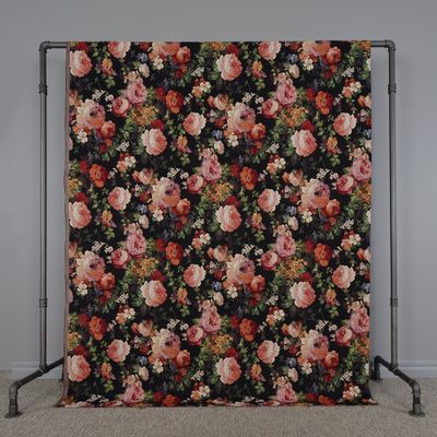 Turin Svart Jacquard - Lyxigt Möbeltyg