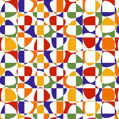 Mosaik multi tyg med ett grafiskt mönster - nordisktextil.se