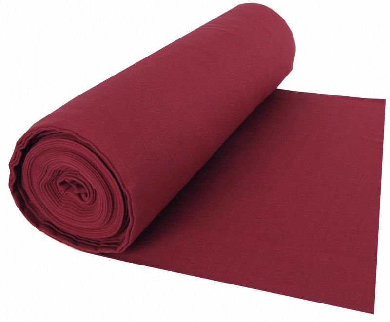 Mudd vinröd - Rundstickad muddväv vinröd säljs på metervara i våran webbutik online.